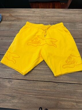 Billionaire Boys Club Yellow Embroidered Logo Athletic Shorts